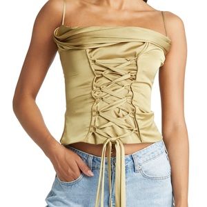 SOLD House of CB Olive Green Corset Top